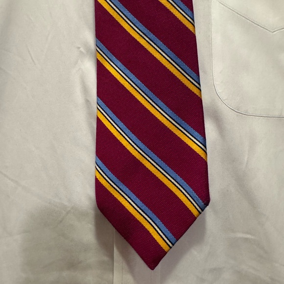 Lands’ End 100% silk Neck Tie - Brilliant Colors! - Subtle Power Flex! - Picture 4 of 9